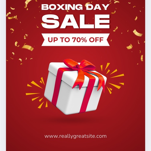 Festive Gift Box with Red Ribbon - Picture 3 of 3